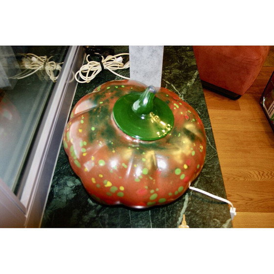 Image 1 of Lampada vintage a forma di zucca in vetro Biot di Marcel Saba, anni '60