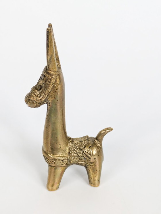 Trio vintage de figurines de lamas ou d'ânes en laiton massif, années 1970 – Objets déco, Brass (photo 14 of 20)