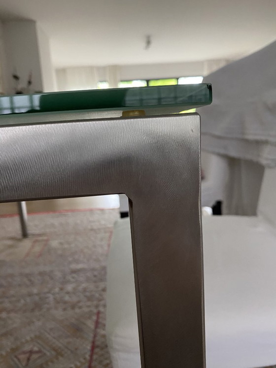 Image 1 of Table design The Conran Shop Paris — verre dépoli et métal brossé