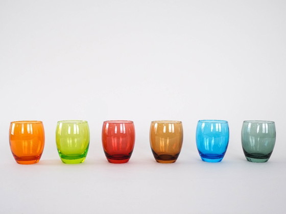 Image 1 of Set di bicchieri colorati, design italiano, anni '70, made in Italy