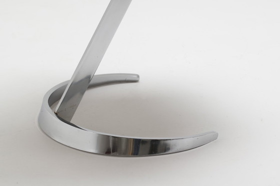 Image 1 of  Sculptural "Scimitar" Dining Set in Burgundy Bouclé - Boris Tabacoff