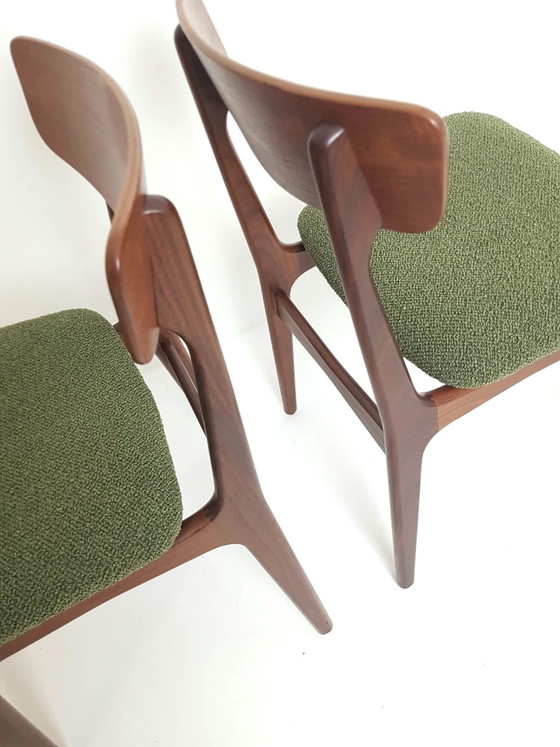 2 sedie da pranzo vintage in teak Schiønning & Elgaard – Legno, Poliestere (photo 9 of 12)
