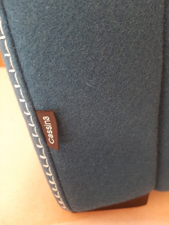 Image 1 of CASSINA 637 UTRECHT fauteuil (NIEUW, NOOIT GEBRUIKT) in 13L OTHANIO WOL met natuurlijke draadstiksels en paardenpunt