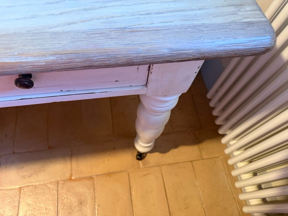Bureau Dialma Brown DB001709, Chêne brossé, 3 tiroirs, Bureaux, Bois, Crème (photo 3 sur 11)