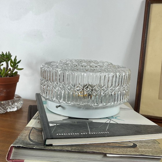 Ronde Wandlamp Plafondlamp Transparant Glas Vintage Armatuur 1970 1980 – Wandlampen (photo 6 of 9)