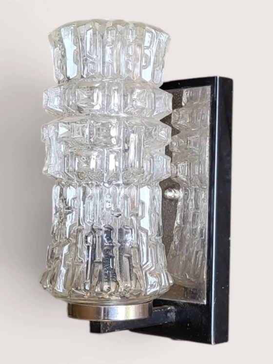 1970er Wandleuchte – Wandleuchten, Metal, Glass, Vintage (photo 2 of 7)