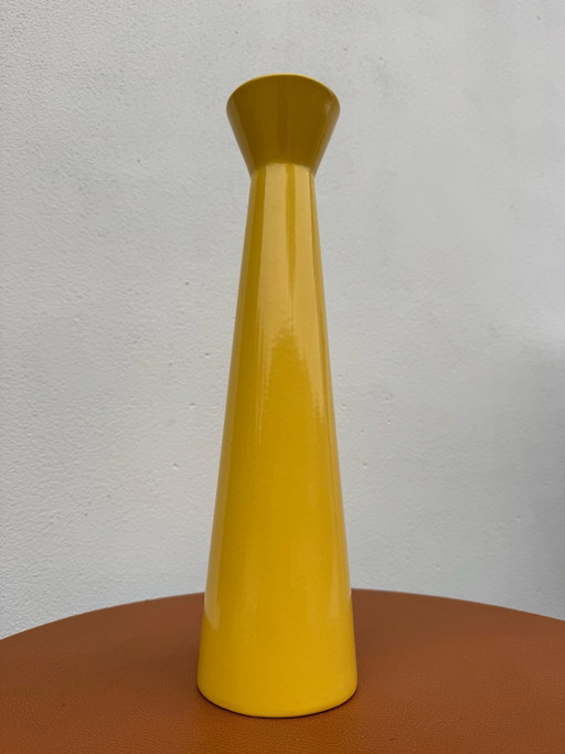 Yellow Memphis style Soliflore Vase Charolles