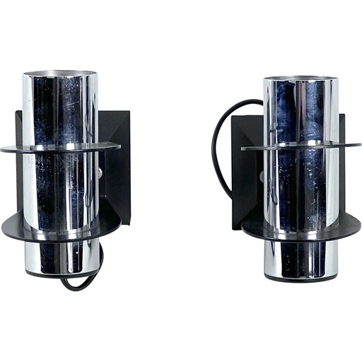 Pair of vintage Elbow wall lamps for Targetti, 1970