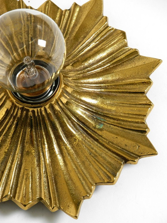 Image 1 of Lampade da parete o da soffitto in bronzo con design a stella spaziale anni '60