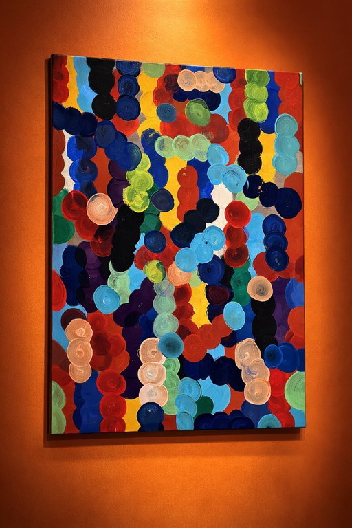 Large Abstract Painting – Constellations in Motion  – T.C. Freiberger – Contemporary Expressionism