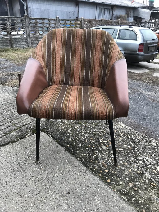 Sillón Mid-Century de metal negro de Veb Sitzmöbelwerke Waldheim, años 60