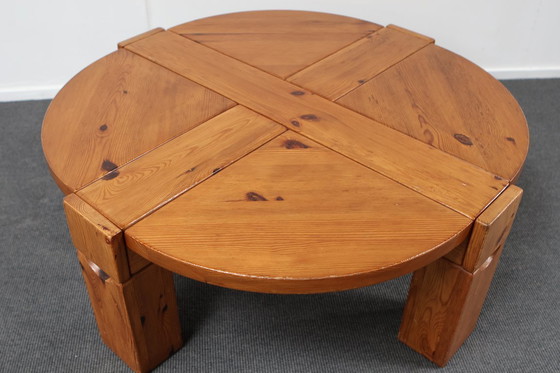 Image 1 of Brutalist Pine Coffee Table from Karl Andersson & Söner, Sweden, 1970s