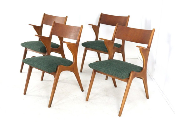 Image 1 of Set van 4 vintage eetkamerstoelen stoelen midcentury