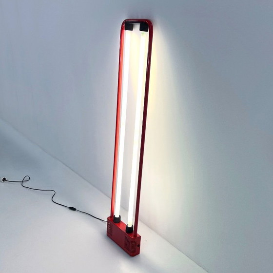 Image 1 of Red Double Neon Lamp by Gian N. Gigante for Zerbetto, 1980s
