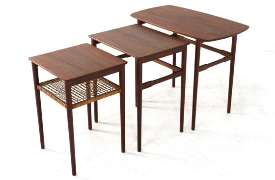 Image 1 of Set nesting tables bijzettafels Deens 'Sunds' vintage