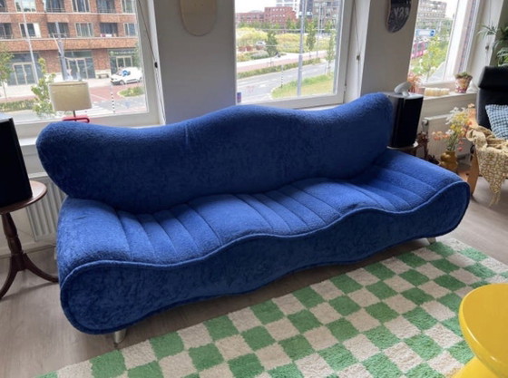 Image 1 of Originele Vintage Bretz "Sharky" Bank – Koningsblauw Velours⁠
