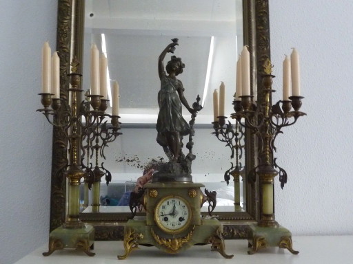 Set di pendolo con specchio – klokken, Gold, Marble (photo 2 of 7)