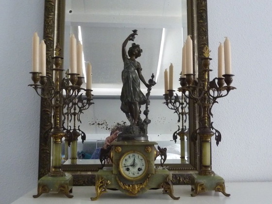 Pendulum Set with Mirror – Barian, Clocks, Gold, Marble (photo 2 of 7)