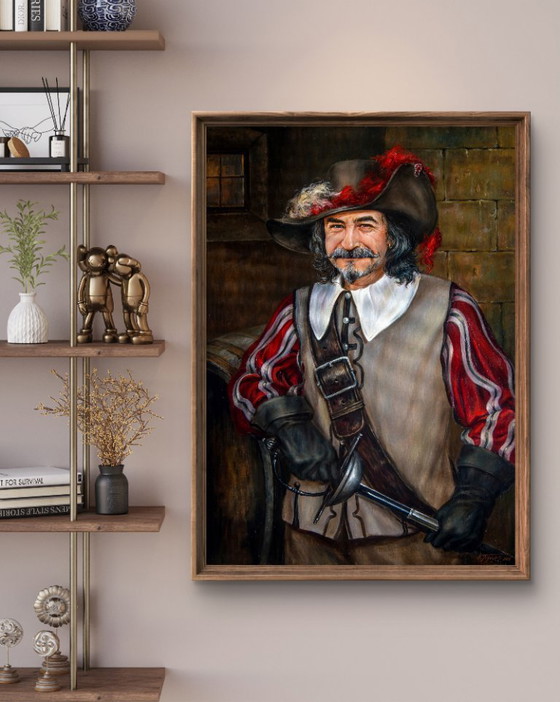 Original Oil Painting The Evening Ceases To Be Languid - Based On A. Dumas's "The Three Musketeers" (photo 2 of 7)