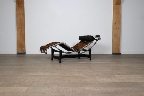 Image 1 of Cassina Lc4 Chaise Longue In Ponyskin By Le Corbusier, Charlotte Perriand, 1980S