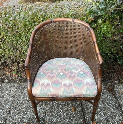 Chaise élégante en rotin et bambou - Style Giorgetti