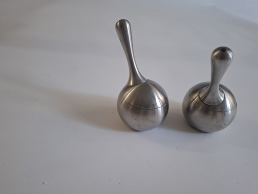 Salt and pepper set. 'Twist' Georg Jensen.