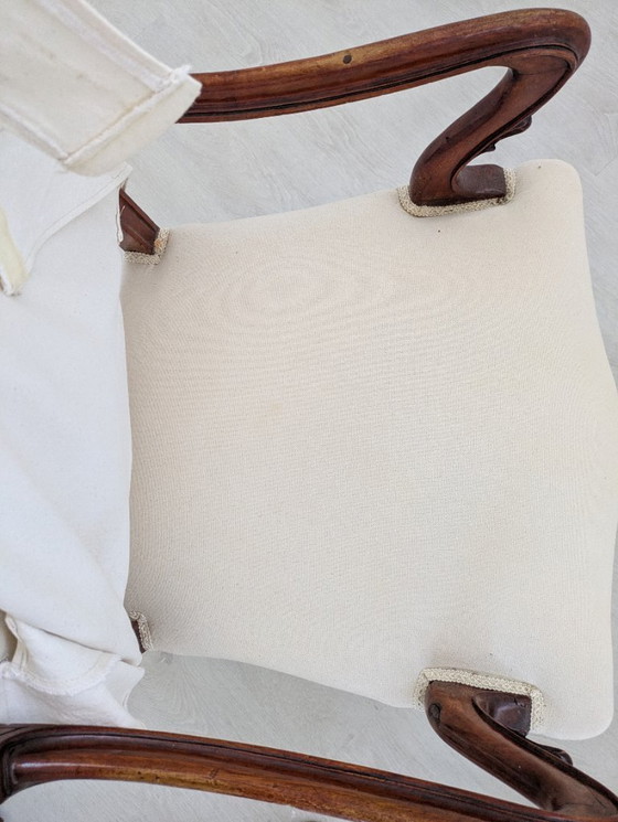 Image 1 of Art Nouveau - Sessel (2) - Holz, Stoff