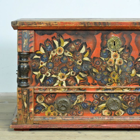 Image 1 of Folk Art Wedding Chest, Circa 1850