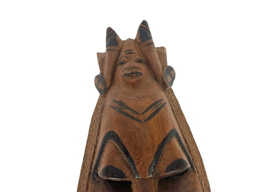 Maschera murale africana - intagliata a mano - Tanzania/Gambia - anni '60