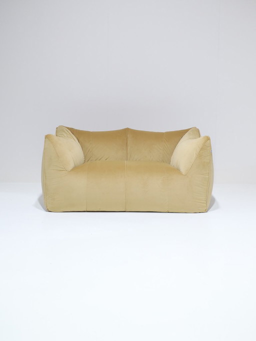 Le Bambole 2-seater sofa B&B Italia velvet yellow 1978