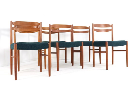 Image 1 of Ensemble de 6 chaises vintage Carl Ekström pour Albin Johansson