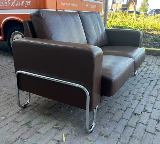 Gispen Ad Divani 2 posti nuova schiuma fredda – Pelle (photo 2 of 8)
