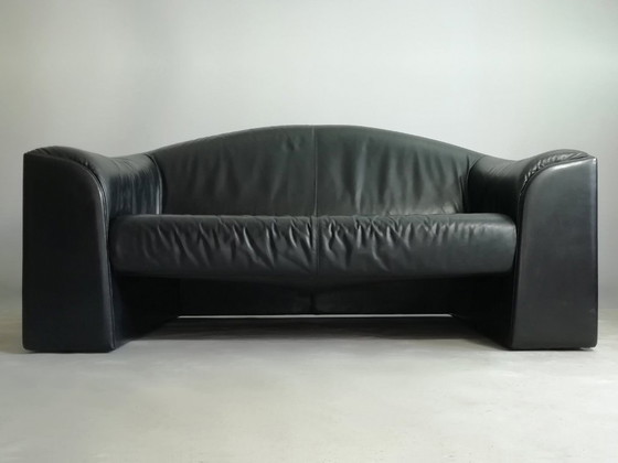 Image 1 of Divano in pelle esclusivo originale WALTER KNOLL COLLECTION, pelle pregiata, nero