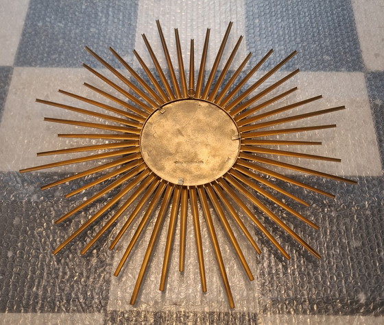 Image 1 of Miroir soleil 50cm Chaty Vallauris signé convexe de 1960.