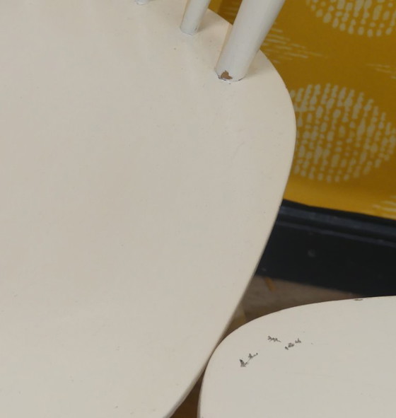 Image 1 of Set of 4 vintage chair classic kitchen chair rung chair kitchen wood white shabby chic retro wooden chair stable