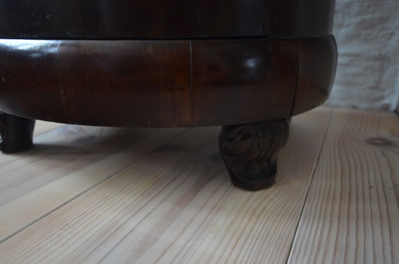 Runder Nachttisch aus Holz, braun, Nachttische, Klassiek (Foto 10 von 15)
