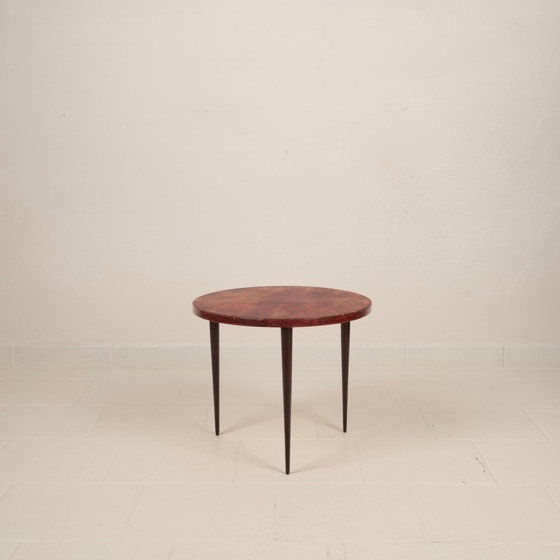 Table basse Aldo Tura en parchemin, Mod. 826, peau de chèvre teinte à la main, Italie, 1950 – Tables basses (photo 22 of 27)