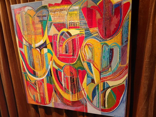 Ellen van Randeraat painting Acrylic on canvas 80/80