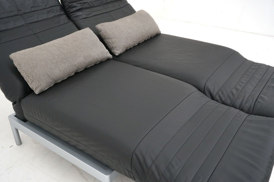 Divano letto in pelle nera, Rolf Benz, Divani letto, Metallo, Nero, Modern (foto 8 di 15)