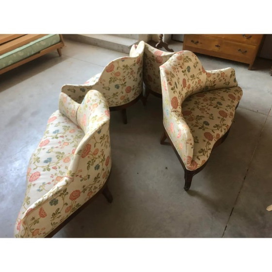 Image 1 of Ensemble de canapés italien, quatre pièces, fin du XIXe siècle