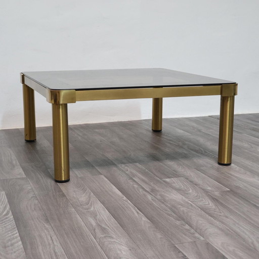 1970s Hollywood Regency Brass Coffee Table