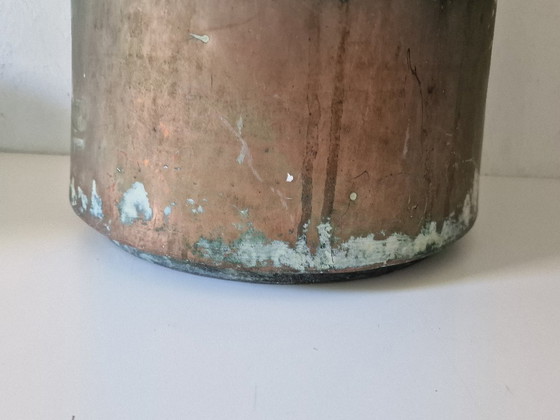 Image 1 of Grande vaso di rame antico con patina