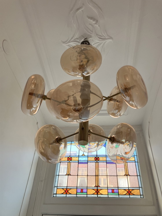 Lampada a sospensione Kare Design Headlight in ottone – 9 sfere di vetro – Lampadari, Glass, Metal (photo 4 of 9)