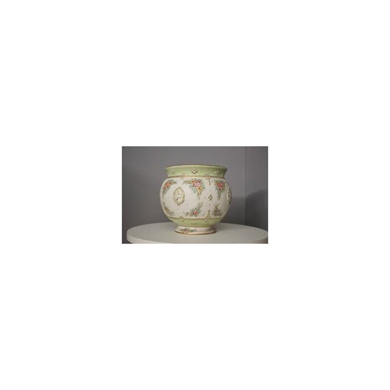 Image 1 of Vintage hand-decorated ceramic vase by G. Deruta, 1970
