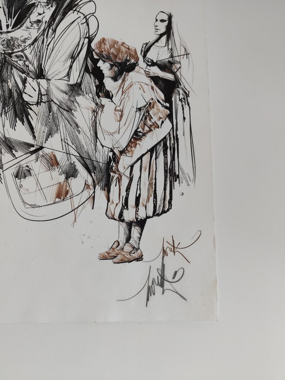 Image 1 of Raymond Moretti, Litografía, El Señor de la Mancha y Pancho