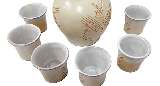 Image 1 of Set in ceramica vintage per brandy (rakia) o grappa