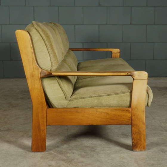 Image 1 of Vintage Deense zithoek/zitgroep – notenhout – jaren 60/70