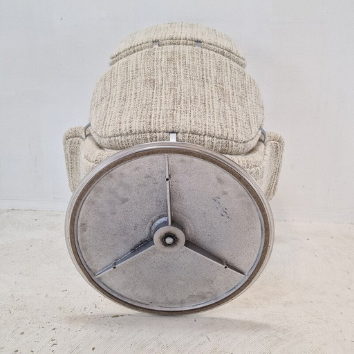 Fauteuil vintage avec ottoman par Pierre Paulin pour Artifort, 1980