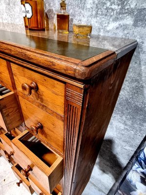 Image 1 of Apothekerskasten antique vintage artdeco originele eiken kasten uit apotheken