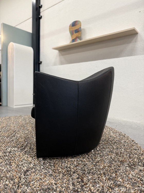 Image 1 of Leolux Shaman Sessel schwarzes Leder